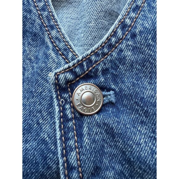 NWT American Eagle Blue Denim Vest Size Small - Picture 8 of 10
